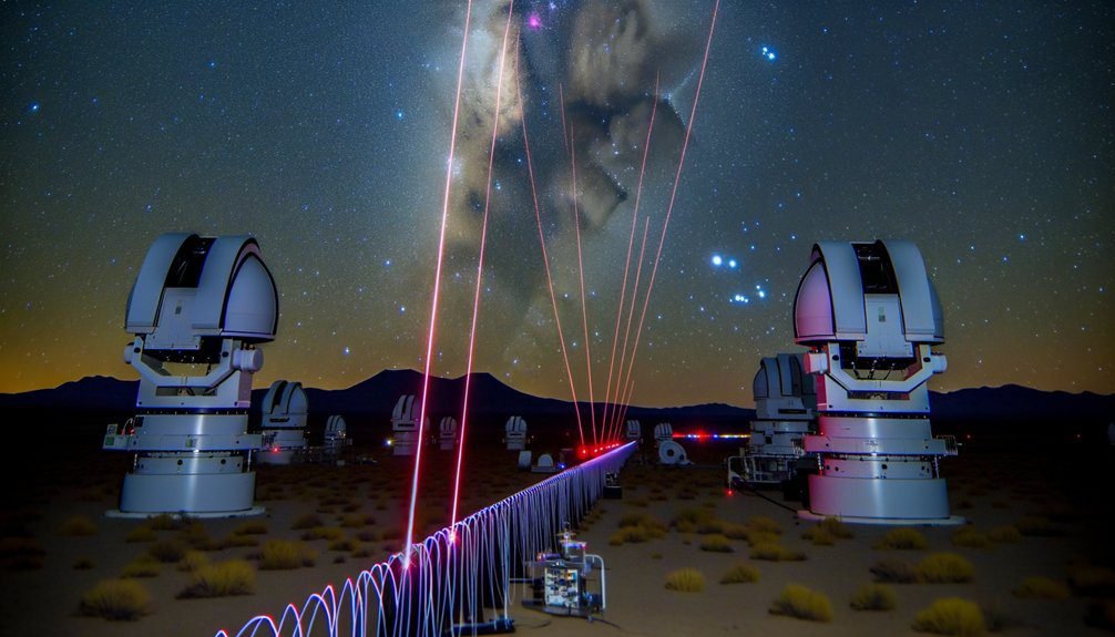 laser pulses as beacons